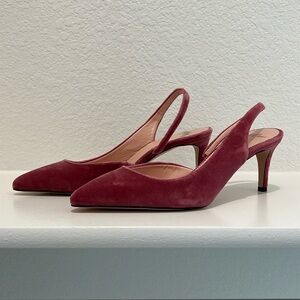 BNWOT J Crew Dusty Rose Velvet Kitten Heels